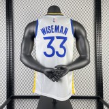 2023 NBA Golden State Warriors White WISEMAN#33 Men Jersey Top Quality Hot Pressing Number And Name