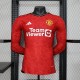 23/24 Manchester United Home Red  Long Sleeve Player 1:1 Quality Soccer Jersey（宝）