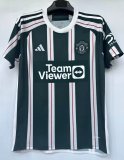 23/24 Manchester United Away Green Fans 1:1 Quality Soccer Jersey