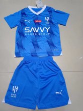23/24  Al Hilal SFC Home Kids Soccer Jersey