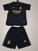 23/24 Kids Real Madrid Third black  1:1 Quality Soccer Jersey