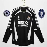 2006/2007 Real Madrid Away Long Sleeve 1:1 Quality Retro Soccer Jersey
