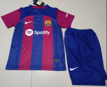23/24 Barcelona Home Kids Soccer Jersey