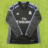 2016-2017 Real Madrid Third Black Long Sleeve 1:1 Quality Retro Soccer Jersey