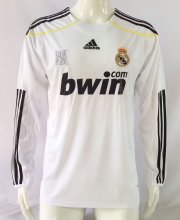 2009-2010 Retro Real Madrid Home Long Sleeve 1:1 Quality Soccer Jersey