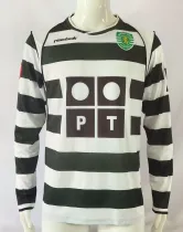 2001/2003 Sporting Lisbon Home Long Sleeve  1:1 Quality Retro Soccer Jersey