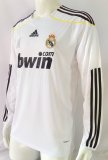 2009-2010 Retro Real Madrid Home Long Sleeve 1:1 Quality Soccer Jersey
