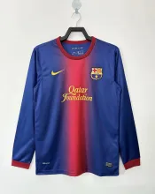 2012-2013 Barcelona Home Long Sleeve 1:1 Quality Retro Soccer Jersey