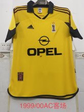 1999/2000 AC Milan Away Fans 1:1 Retro Soccer Jersey