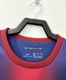 2012-2013 Barcelona Home Long Sleeve 1:1 Quality Retro Soccer Jersey