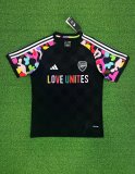 23/24 Arsenal Black Fans 1:1 Quality Love Unites Soccer Jersey