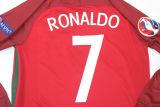 2016 Portugal Home Long Sleeve Fans 1:1 Retro Soccer Jersey
