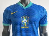 24/25 Brazil Away Blue Player  1:1 Quality Soccer Jersey