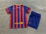2013/2014 Barcelona Home 1:1 Kids Retro Soccer Jersey