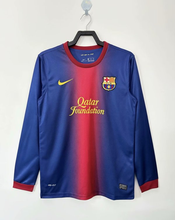 2012/2013 Retro Barcelona Home Long sleeve 1:1 Quality Soccer Jersey