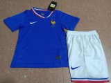 24/25 France Home Blue 1:1 Kids Soccer Jersey