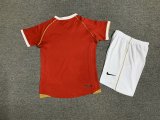 2006/2007 Manchester United Home Red 1:1 Kids Retro Soccer Jersey