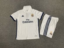 2016/2017 Real Madrid Home  1:1 Kids Retro Soccer Jersey