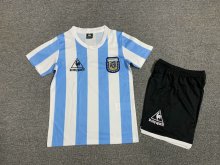 1986  Argentina Home 1:1 Quality Retro Kids Soccer Jersey