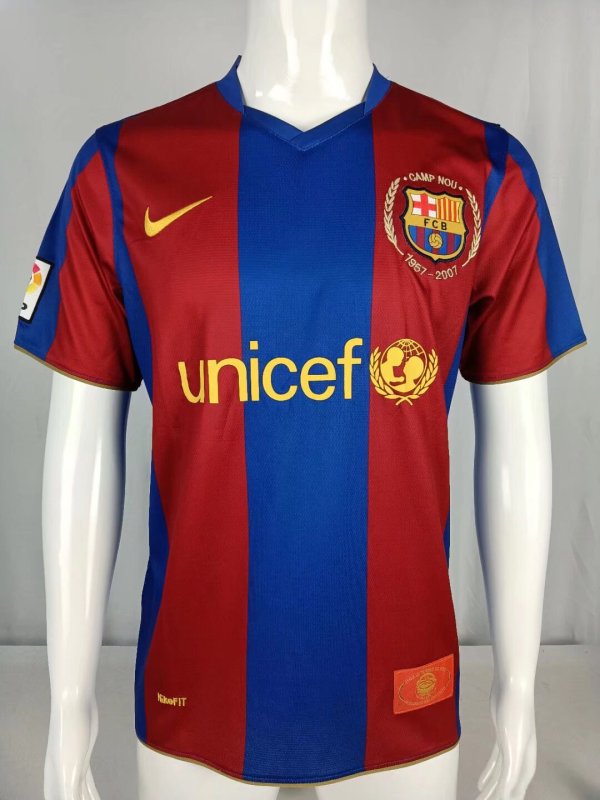 2007/2008 Barcelona Home 1:1 Quality Retro Soccer Jersey