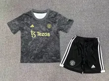 23/24 Manchester United Originals Stone Roses Icon 1:1 Kids Pre-Match Soccer Jersey