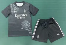 23/24 Real Madrid Y-3 Black 1:1 Kids Soccer Jersey