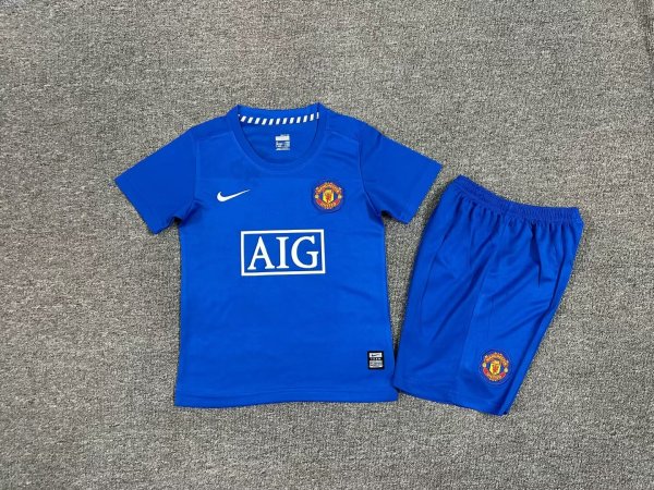 2008/2009  Manchester United Away Red 1:1 Kids Retro Soccer Jersey
