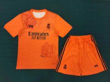 23/24 Real Madrid Y-3 Orange 1:1 Kids Soccer Jersey