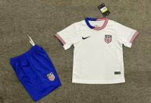 24/25 USA Home White Kids Soccer Jersey