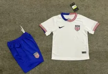 24/25 USA Home White Kids Soccer Jersey