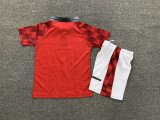 1996/1998 Manchester United Home Red 1:1 Kids Retro Soccer Jersey