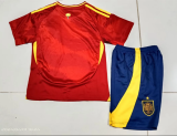 24/25 Spain Home Kids 1:1 Quality Soccer Jersey