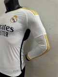 23/24 Real Madrid Home Long Sleeve Player 1:1 Quality Soccer Jersey