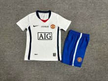 2008/2009 Manchester United Away 1:1 Kids Retro Soccer Jersey