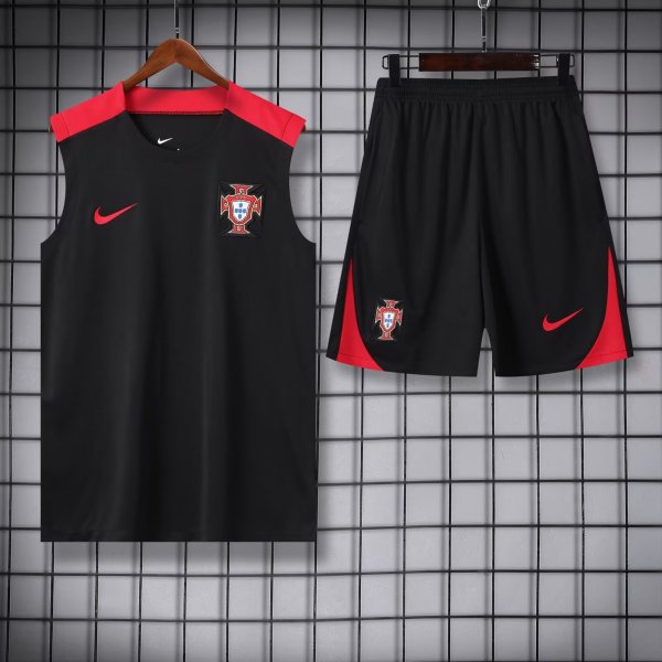 24/25 Portugal  Black 1:1 Quality Training Vest（A-Set）