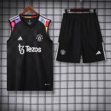 24/25 Manchester United  Black  1:1 Quality Training  Vest（A-Set）