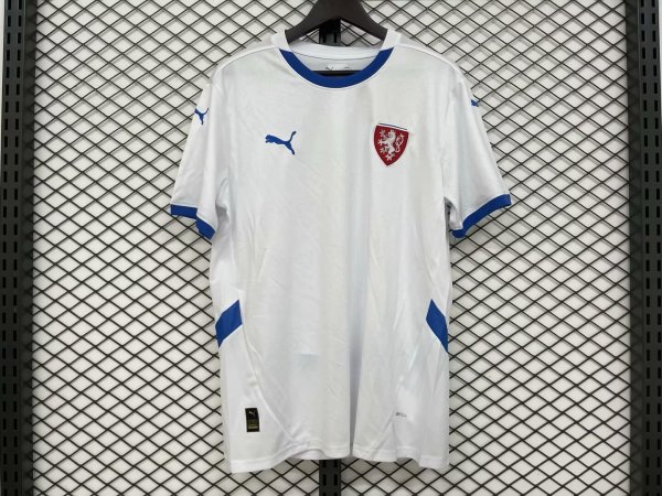 24/25 Czech Republic   White  Away  Fans 1:1 Quality Soccer Jersey