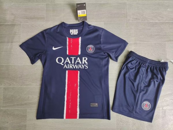 24/25 PSG Paris Home Fans Kids 1:1 Quality Soccer Jersey