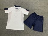 1998 England Home White 1:1  Kids Retro Soccer Jersey