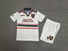 1998/1999 Manchester United Away 1:1 Kids Retro Soccer Jersey