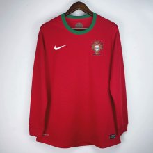 2012 Portugal Home Long Sleeve   1:1 Retro Soccer Jersey