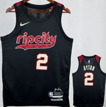 24/25 Trail Blazers AYTON #2 Black City Edition 1:1 Quality NBA Jersey