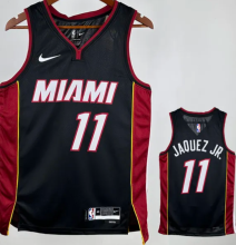 24/25  Miami Heat JAQUEZ JR. #11 Black 1:1 Quality NBA Jersey