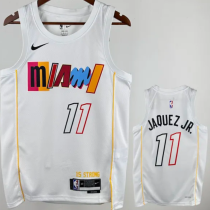 24/25 Miami Heat JAQUEZ JR. #11 White  City Edition 1:1  Quality NBA Jersey