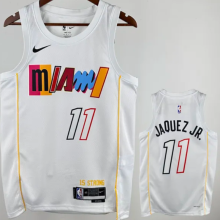 24/25 Miami Heat JAQUEZ JR. #11 White  City Edition 1:1  Quality NBA Jersey