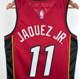 24/25  Miami Heat JAQUEZ JR. #11 Red  1:1 Quality NBA Jersey