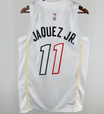24/25 Miami Heat JAQUEZ JR. #11 White  City Edition 1:1  Quality NBA Jersey