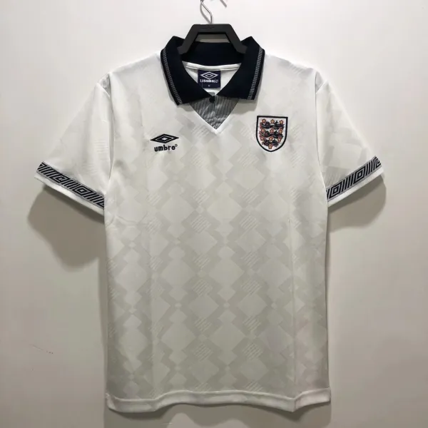 1990 England Home 1:1 Quality Retro Soccer Jersey