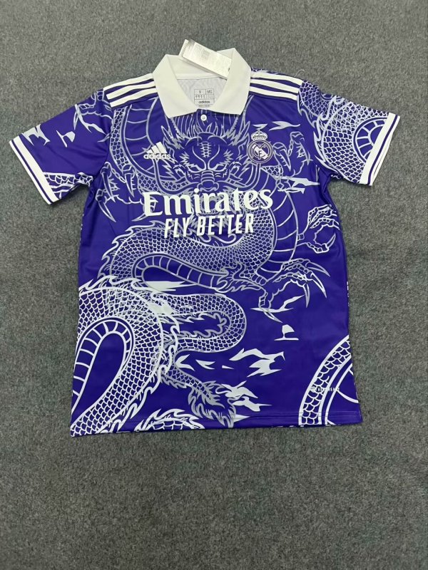 24/25 Real Madrid Chinese Loong  Purple  Fans 1:1 Quality Soccer Jersey