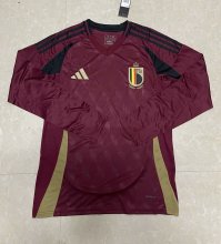 24/25 Belgium  Home  Long Sleeved  Fans 1:1 Quality Soccer Jersey